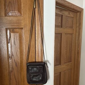 Fossil Brown Leather Crossbody Bag